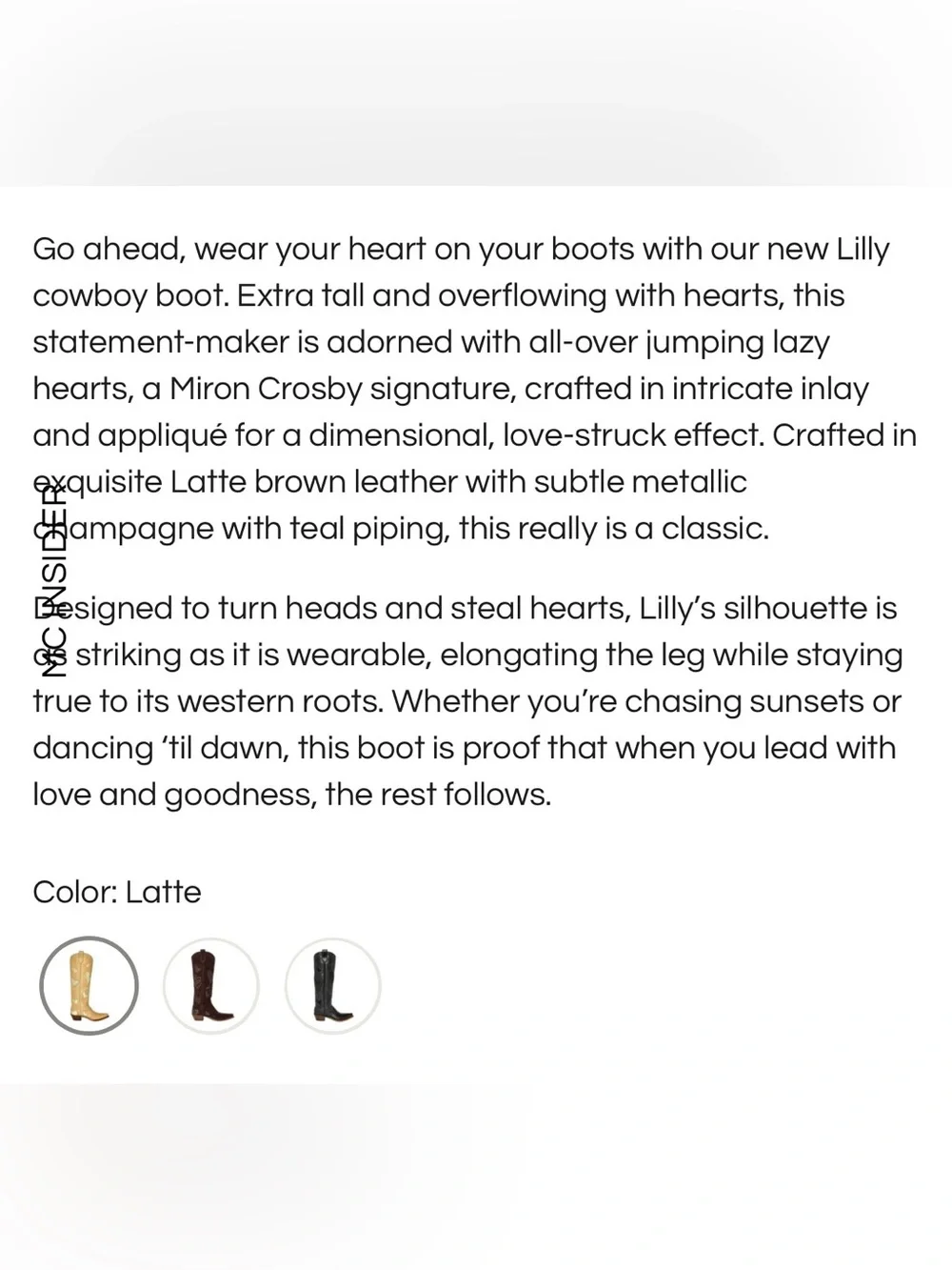 MIRON CROSBY Lilly Latte Boots